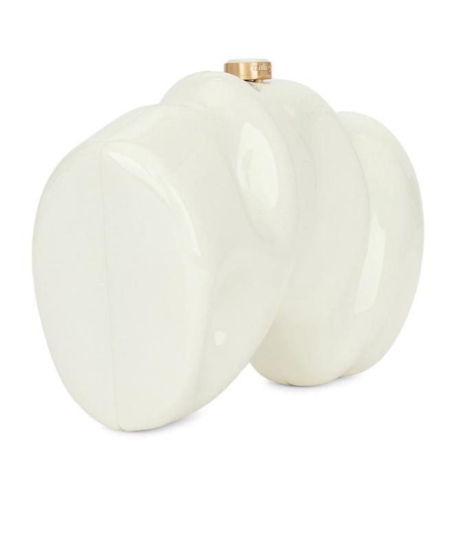 CULT GAIA Scrunch Clutch In White Product Image