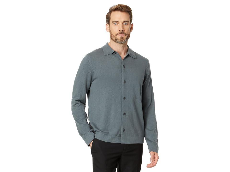 Vince Wool & Cotton Button-Up Knit Shirt Product Image