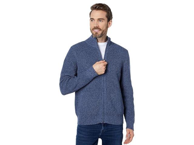 L.L.Bean Organic Cotton Full Zip Sweater (Vintage Indigo) Men's Clothing Product Image