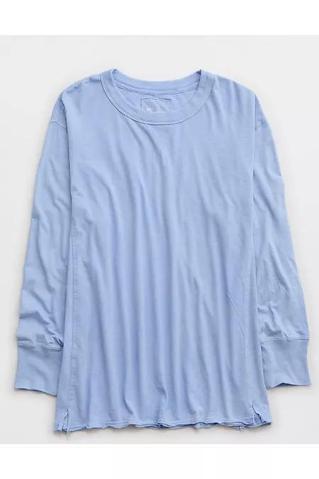 Aerie Cozy Long Sleeve Oversized Boyfriend T-Shirt Women's Product Image