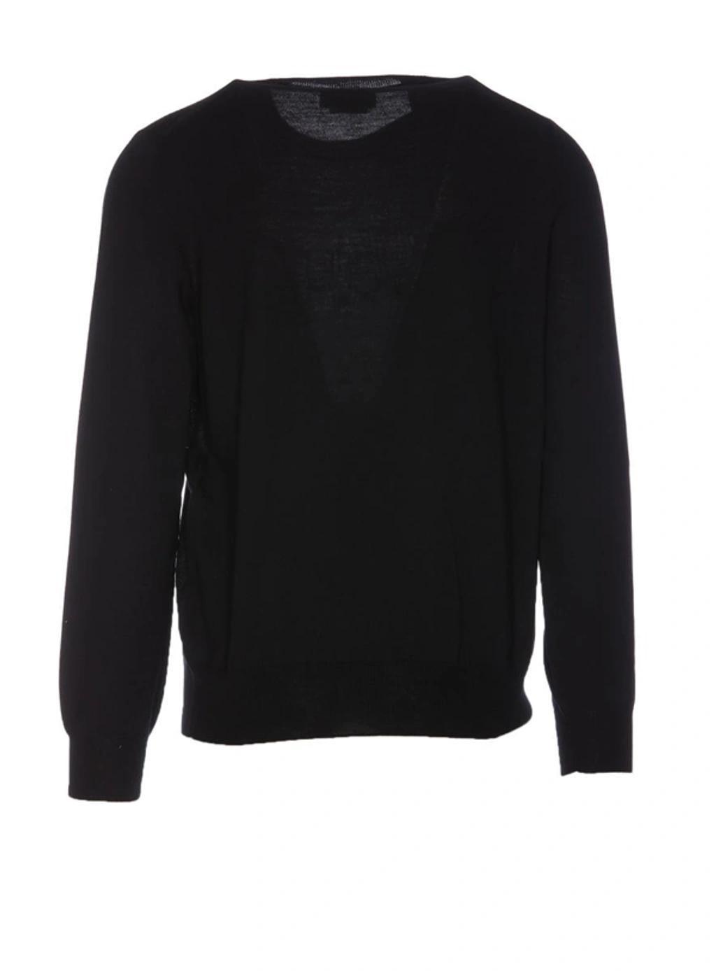 Logo Embellished Crewneck Sweater In Black Product Image