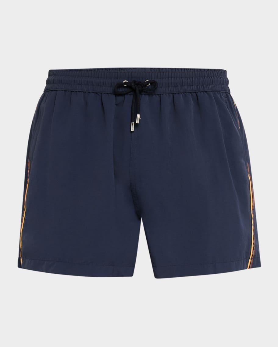 Mens Plain Stripe Swim Shorts Product Image