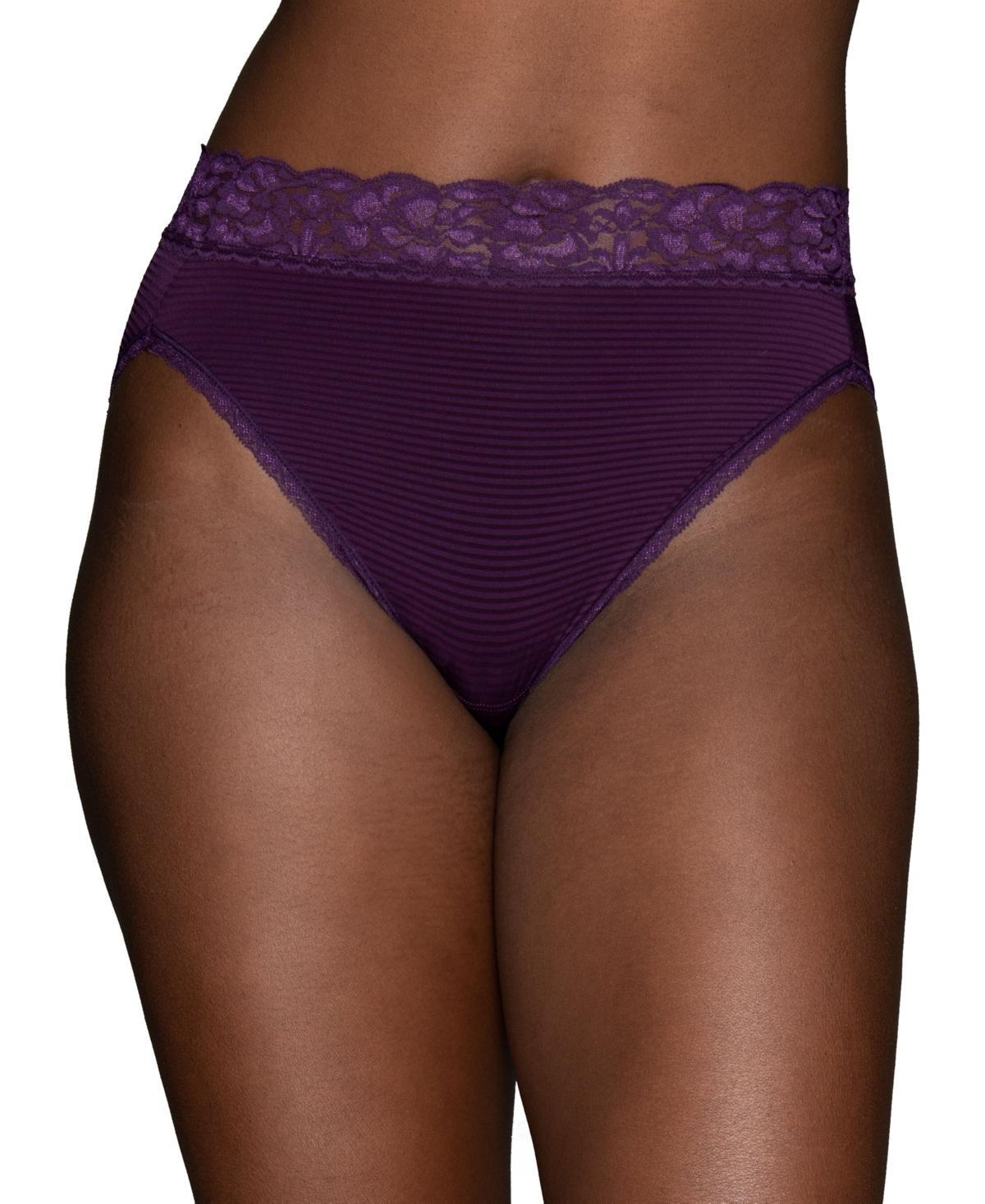 Vanity Fair Womens Flattering Lace Hi-Cut Panty Underwear 13280, extended sizes available Product Image