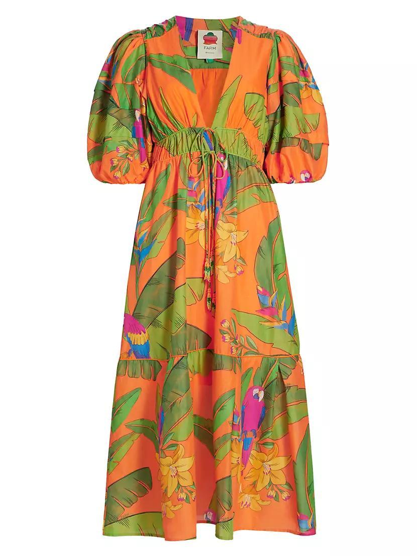 Fresh Macaws Midi-Dress Product Image