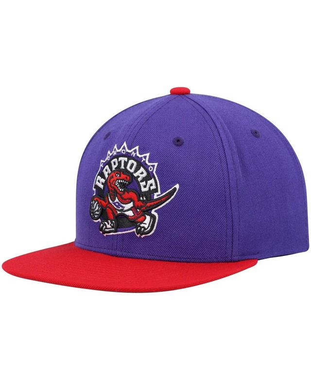 Mens Mitchell & Ness Purple and Red Toronto Raptors Hardwood Classics Team Two-Tone 2.0 Snapback Hat - Purple Product Image