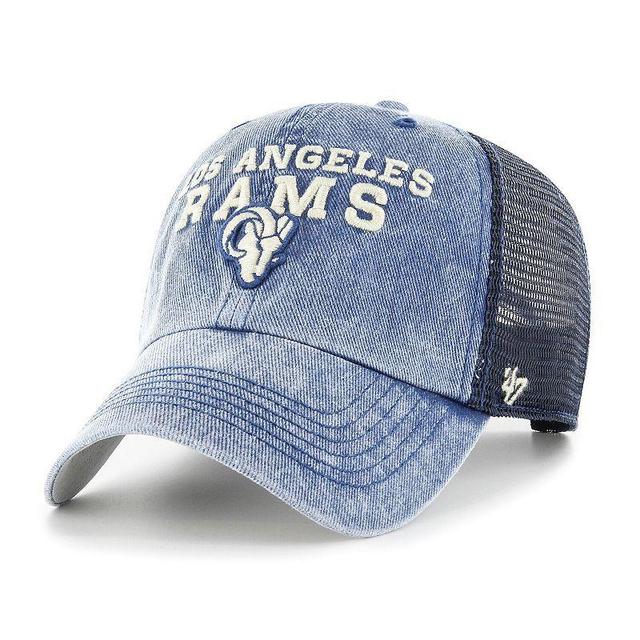 Mens 47 Los Angeles Rams Drumlin Trucker Clean Up Snapback Hat, Blue Product Image