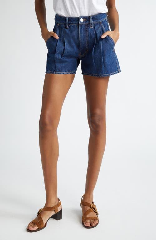 Womens Simpson Pleated Denim Shorts Product Image