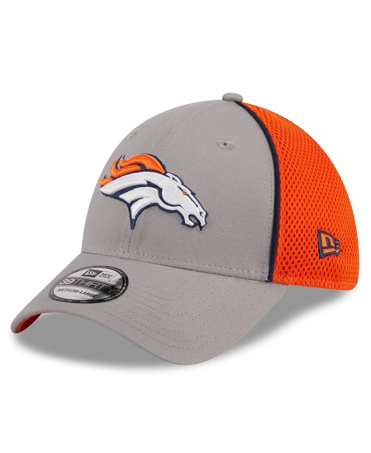 Mens New Era Gray Denver Broncos  Pipe 39THIRTY Flex Hat Product Image