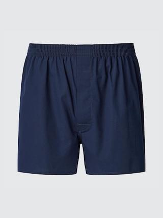 Mens Woven Trunks Navy Small UNIQLO US Product Image