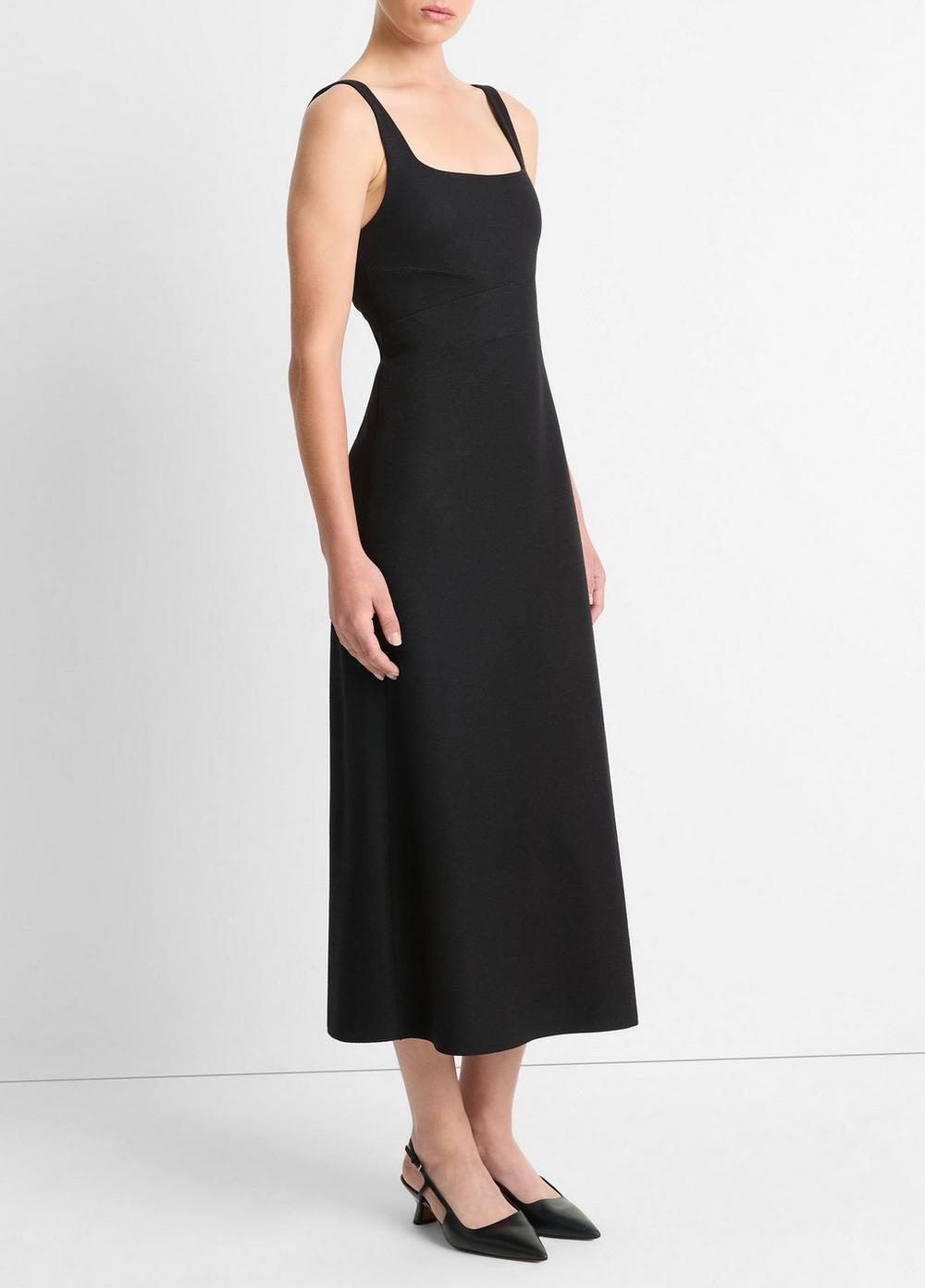 Womens Italian Wool-Blend Column Dress, Black, Size 00 Vince Product Image