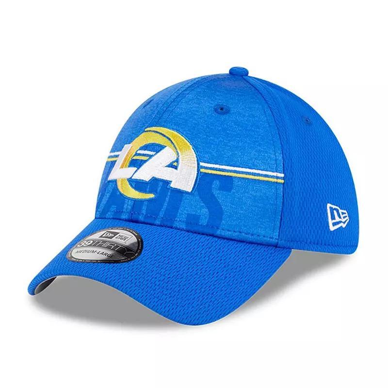 Mens New Era Royal Los Angeles Rams 2023 NFL Training Camp 39THIRTY Flex Fit Hat Product Image