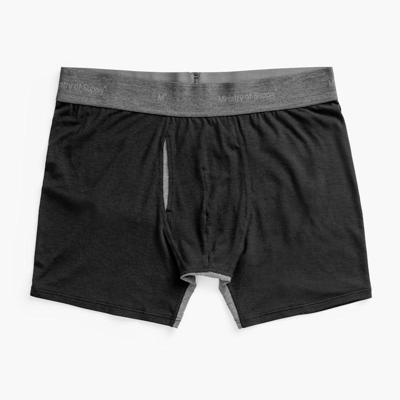 Black Men's Composite Merino Boxer Brief Product Image