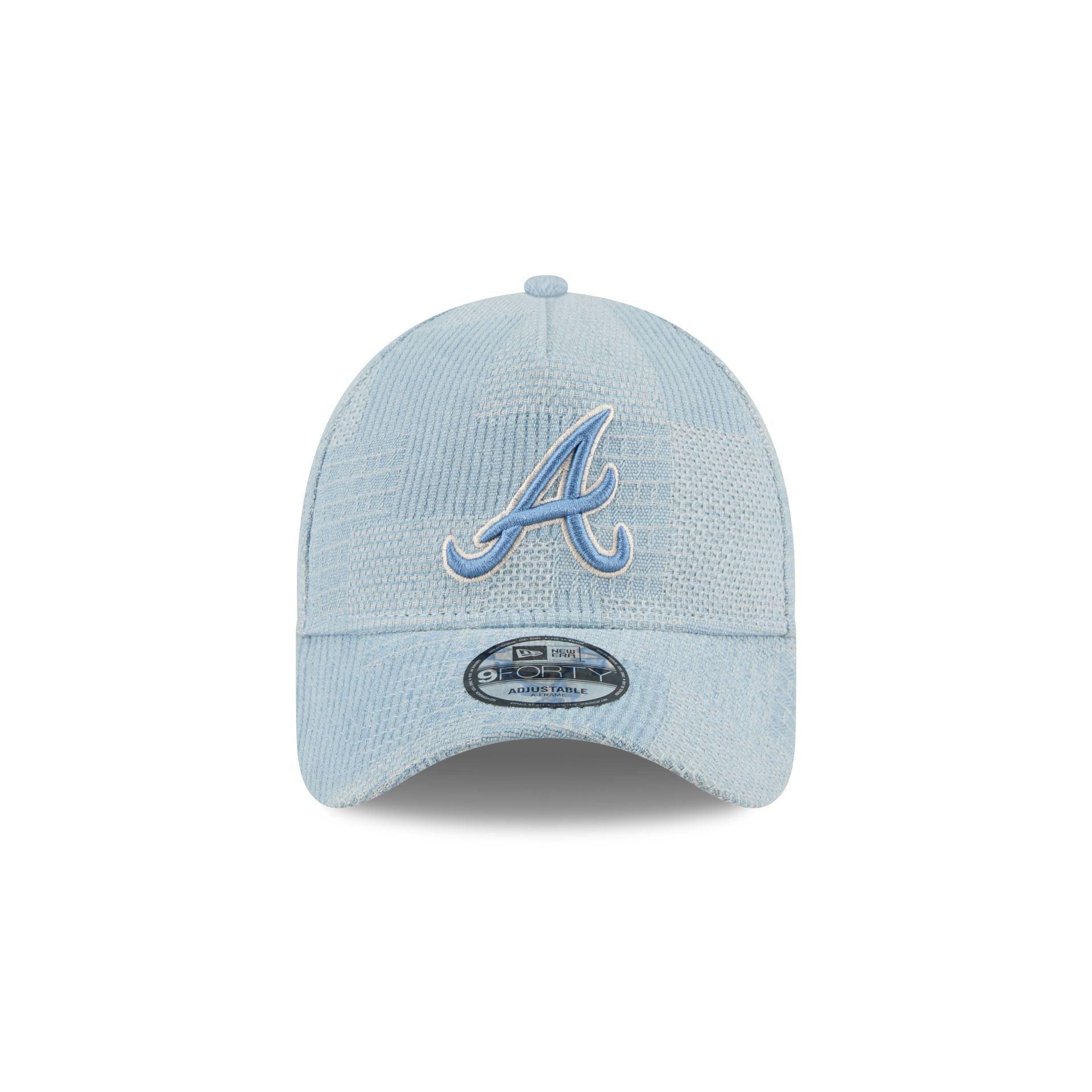 Atlanta Braves Logo Essentials Denim 9FORTY A-Frame Snapback Hat Male Product Image