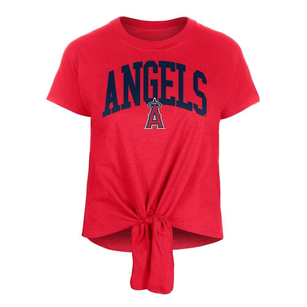 MLB Los Angeles Angels Womens Front Knot T-Shirt Product Image