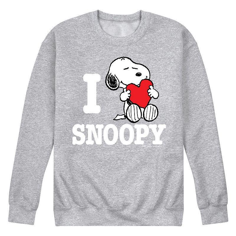 Mens Peanuts I Love Snoopy Sweatshirt Blue Product Image