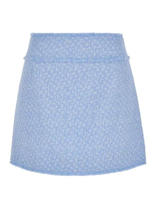 DOLCE & GABBANA Tweed A Line Skirt In Blue Product Image