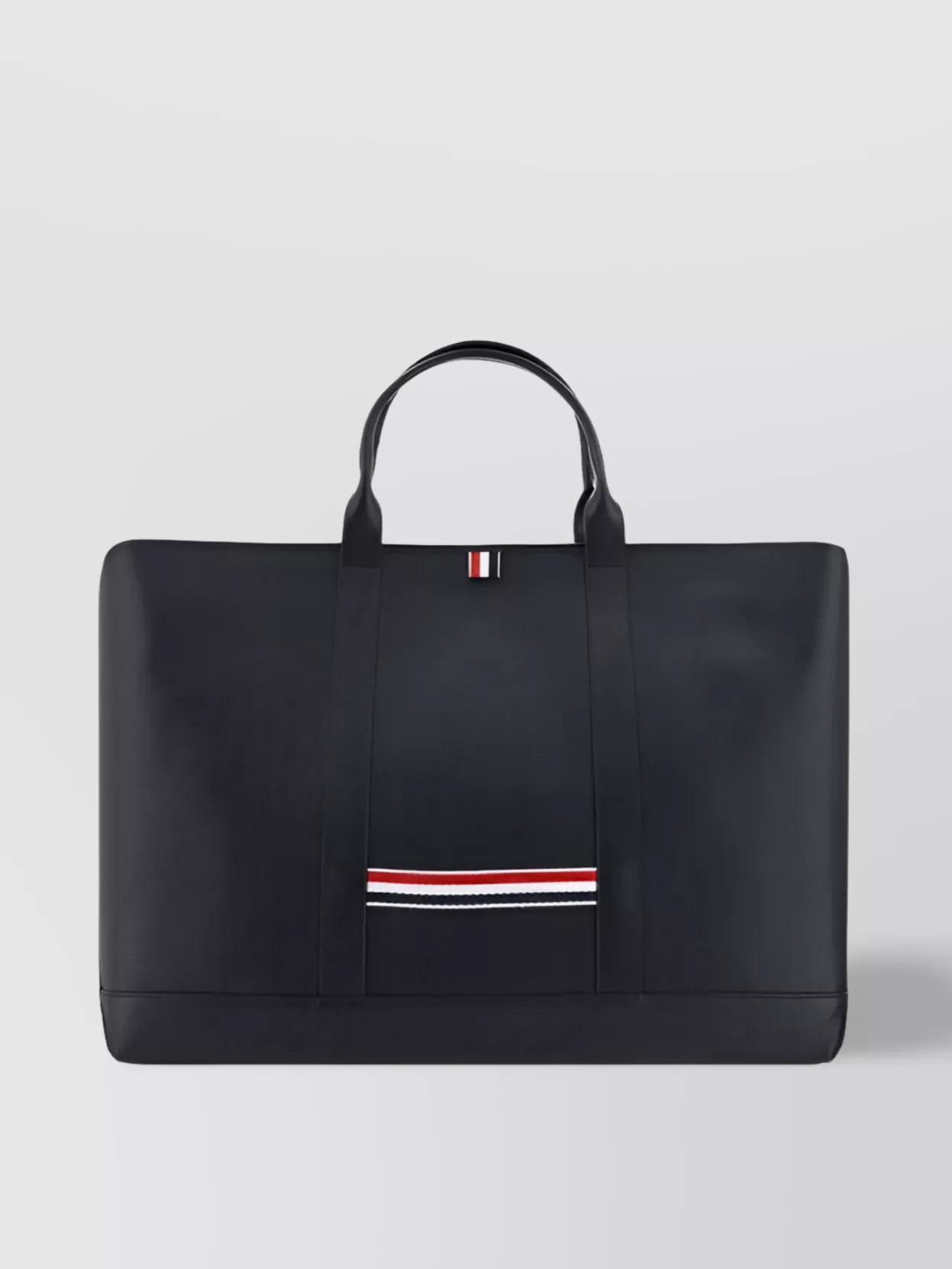 Tote Bag Leather Striped Detail Product Image