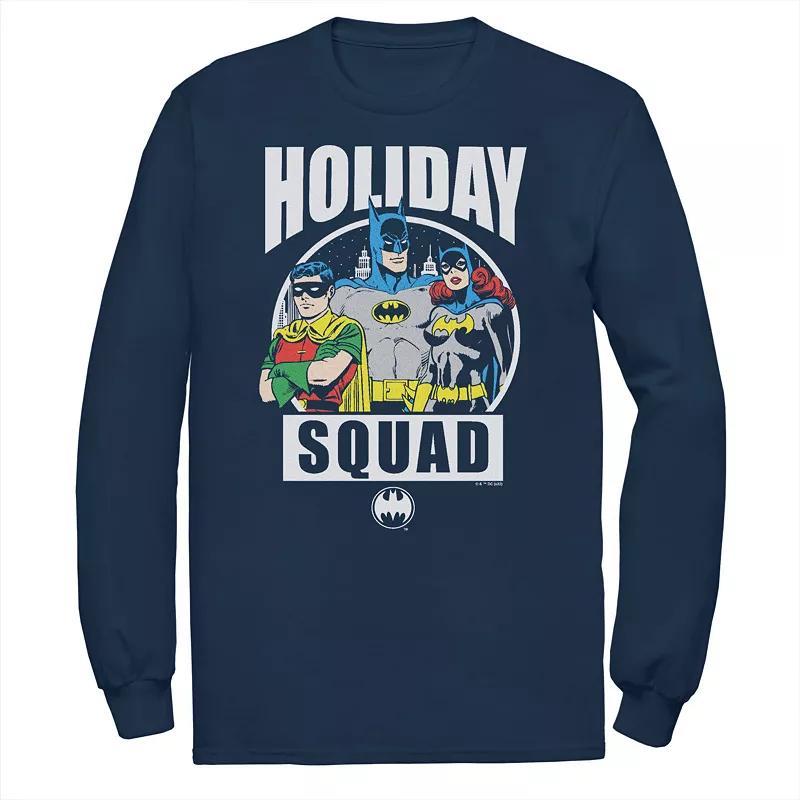 Big & Tall Batman Holidays Heroes Squad Robin Long Sleeve, Mens Blue Product Image