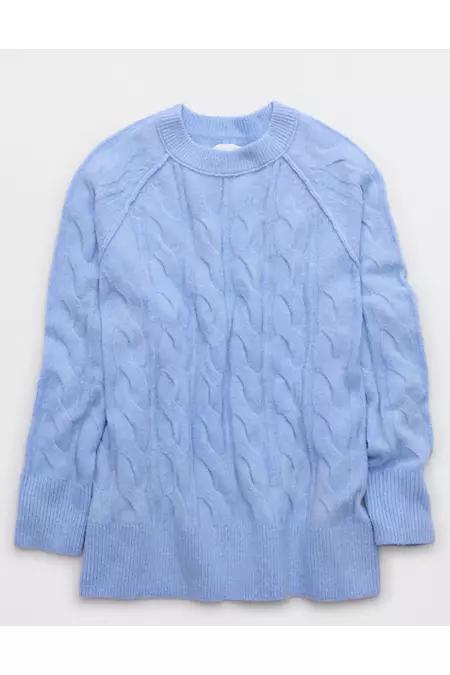 Aerie unREAL Cable Crew Sweater Women's Product Image