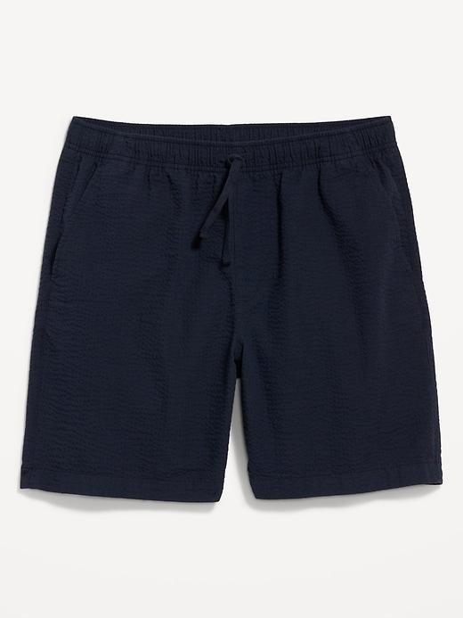 Seersucker Jogger Shorts -- 7-inch inseam Product Image