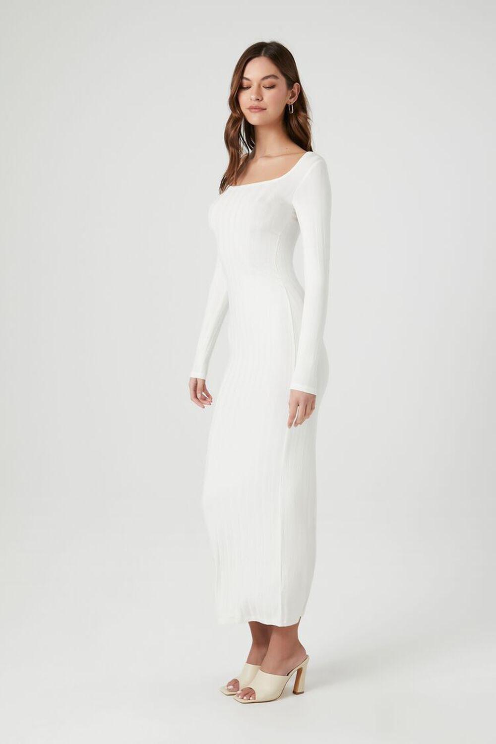 Ribbed Knit Square-Neck Maxi Dress | Forever 21 Product Image