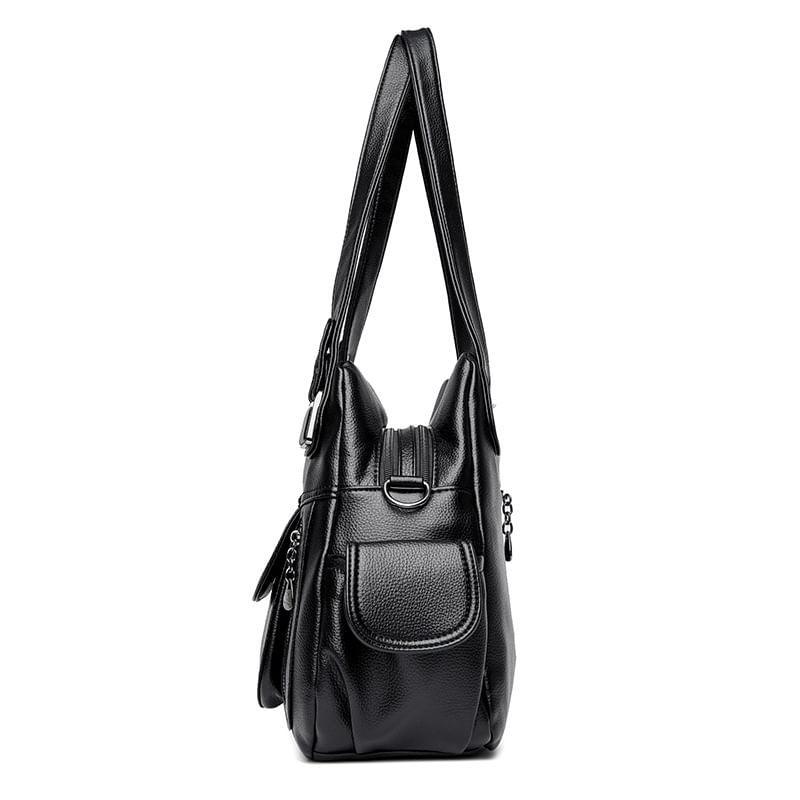 Faux Leather Tote Bag Product Image