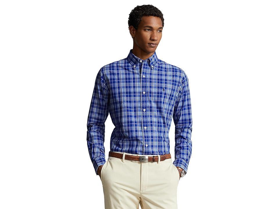 Polo Ralph Lauren Classic Fit Plaid Stretch Poplin Shirt (6275 Multi) Men's Clothing Product Image