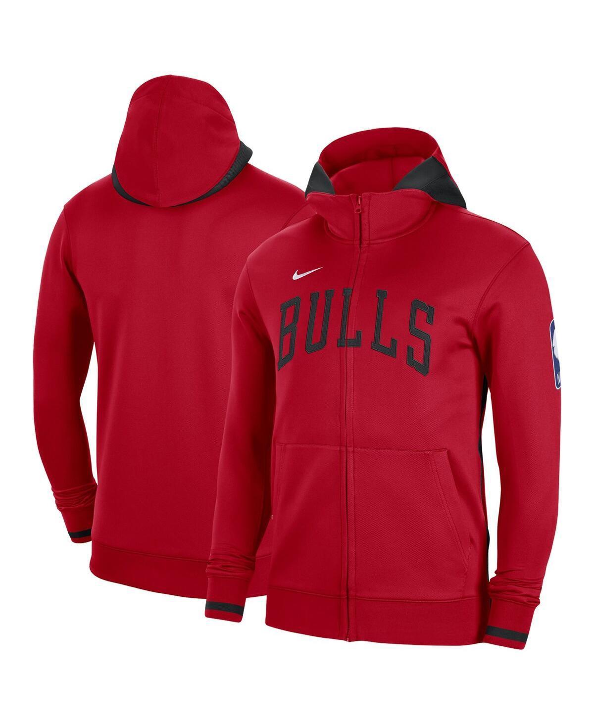 Mens Nike Red Chicago Bulls Authentic Showtime Performance Full-Zip Hoodie Product Image