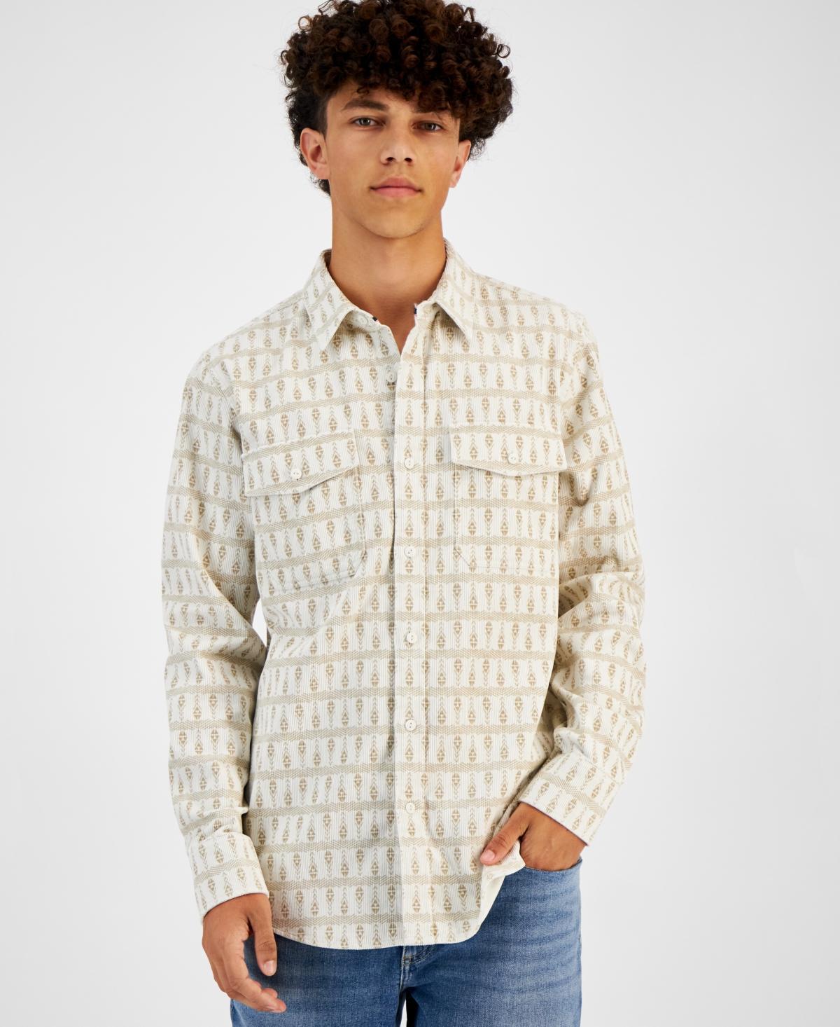 Sun + Stone Mens Yohaan Printed Corduroy Shirt, Created for Macys Product Image