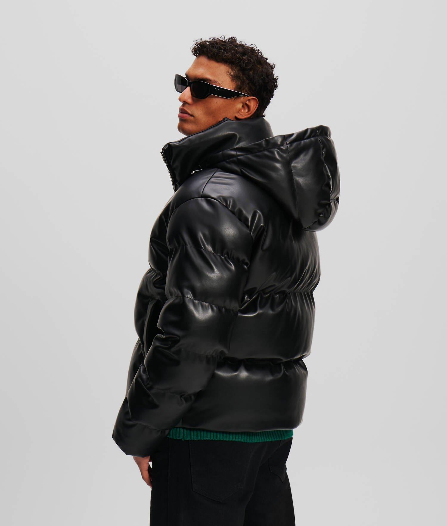 FAUX-LEATHER PUFFER JACKET Product Image