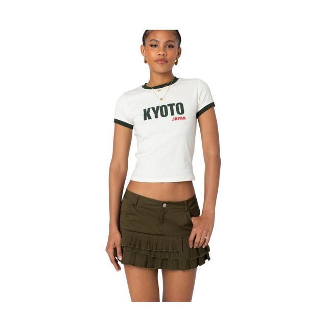 Edikted Womens Kyoto contrast T shirt Product Image