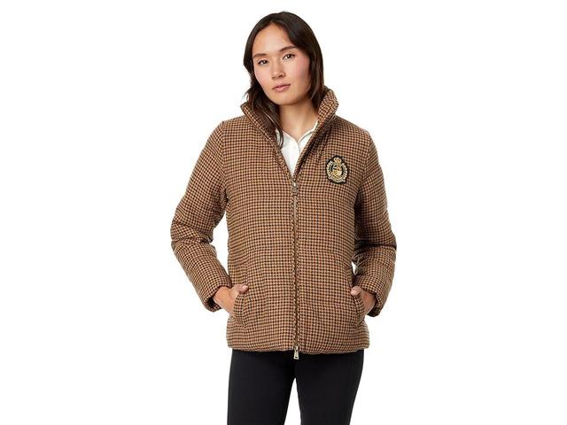 Lauren Ralph Lauren Plaid Puffer with Crest (Novelty Plaid) Women's Clothing Product Image