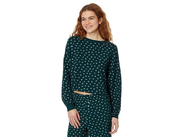 Madewell Waffle-Knit Pajama Set in Ditsy Floral (Smokey Spruce) Women's Pajama Sets Product Image