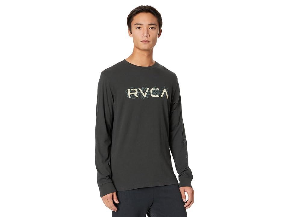 RVCA Big Bloom Long Sleeve Tee (Pirate ) Men's Clothing Product Image