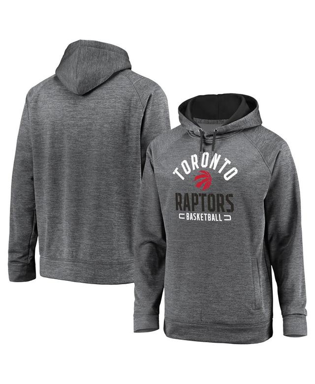 Mens Fanatics Gray Toronto Raptors Big and Tall Battle Charged Raglan Pullover Hoodie Product Image