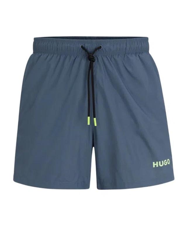 HUGO BOSS Logo-print Swim Shorts In Blue Product Image