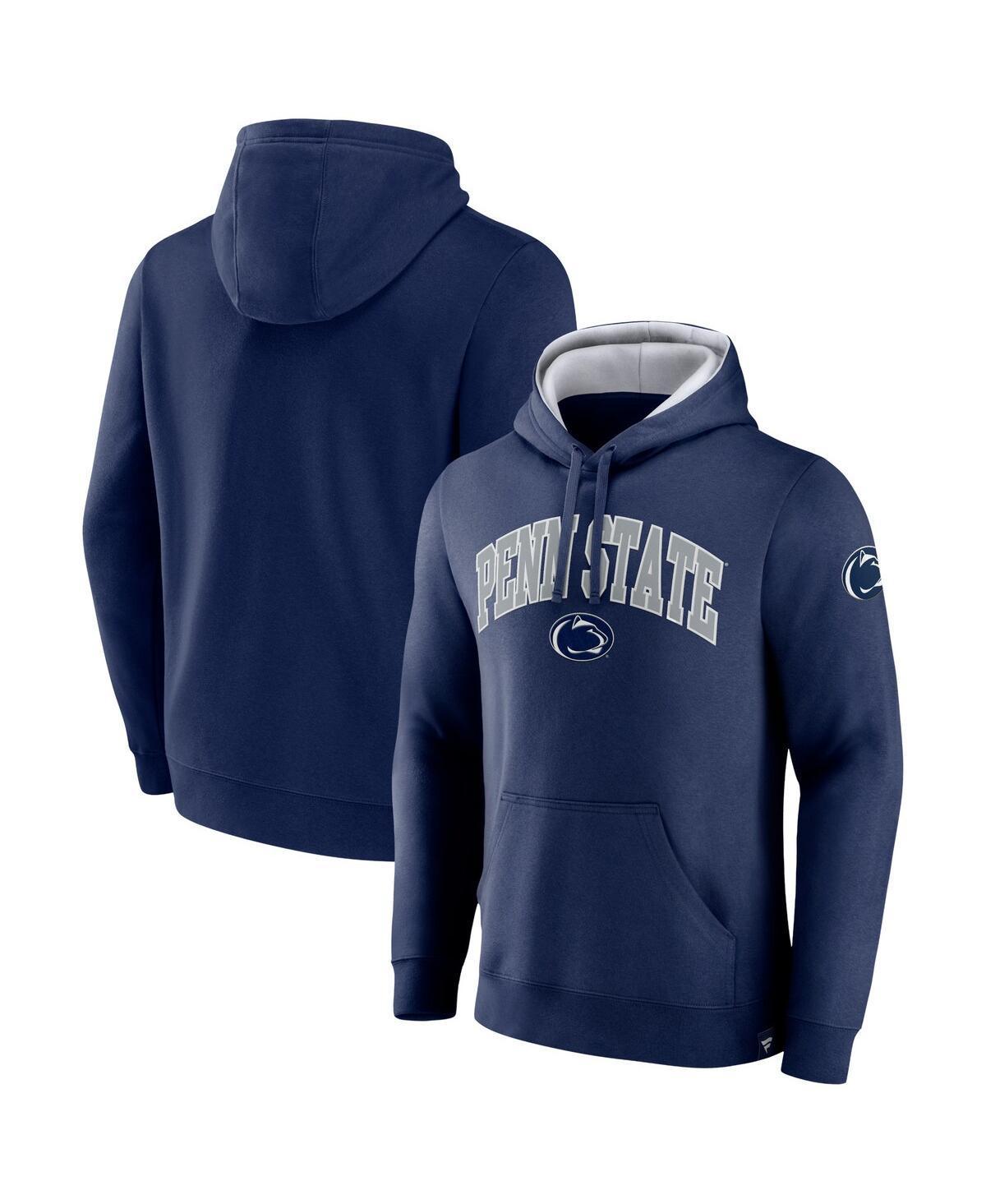 Mens Fanatics Navy Penn State Nittany Lions Arch and Logo Tackle Twill Pullover Hoodie Product Image