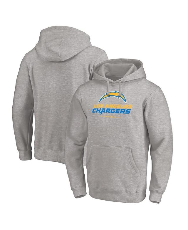 Mens Fanatics Branded Heathered Gray Los Angeles Chargers Big & Tall Team Lockup Pullover Hoodie Product Image