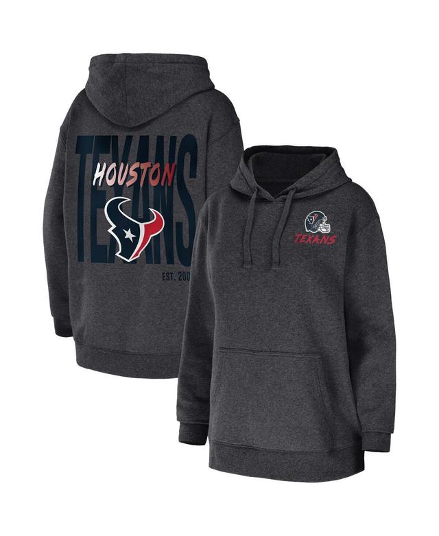 Womens WEAR by Erin Andrews Heather Charcoal Houston Texans Fleece Pullover Hoodie Product Image