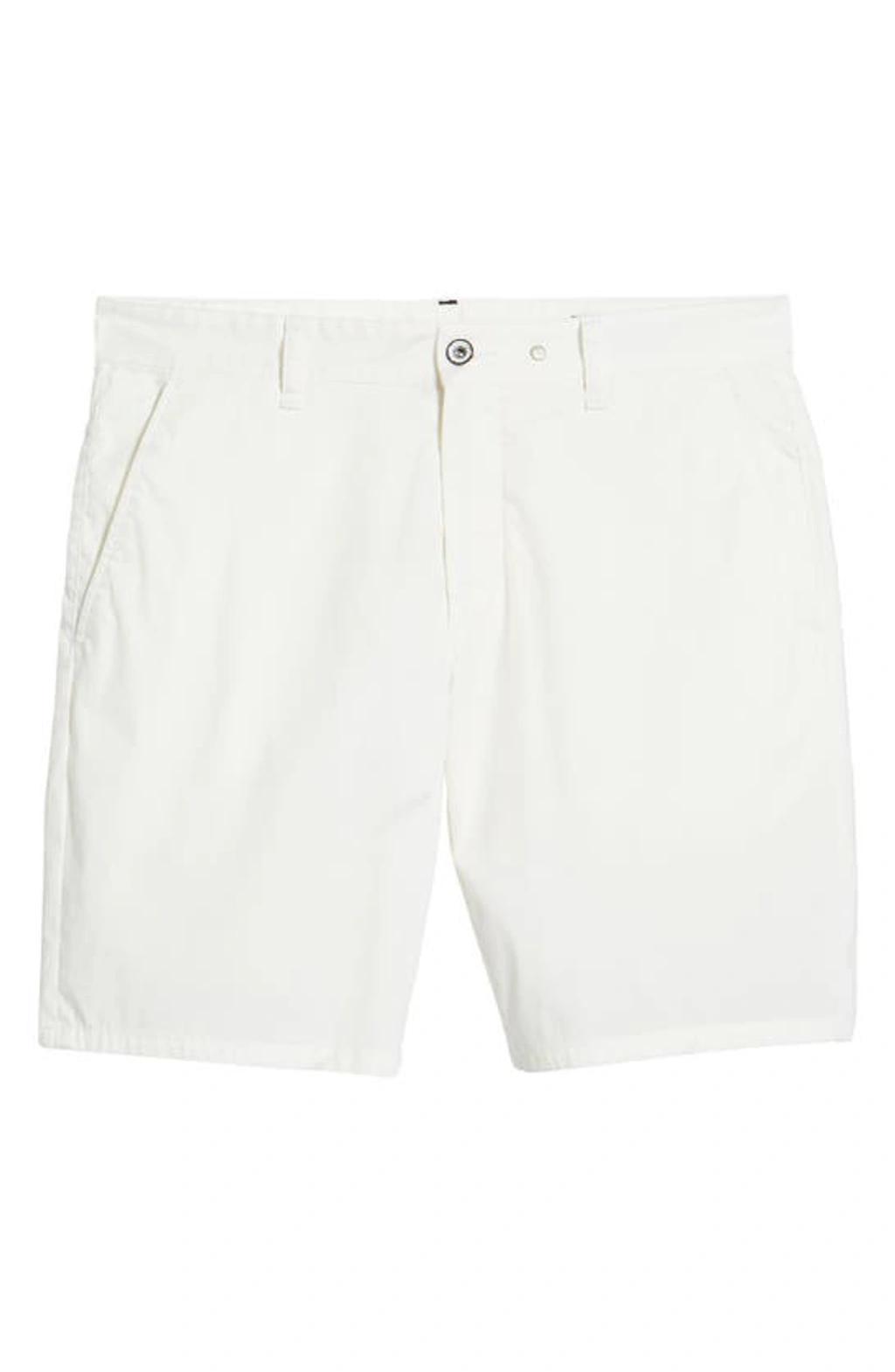 RAG & BONE Perry Paperweight Straight-leg Cotton-blend Chino Shorts In Lily Product Image