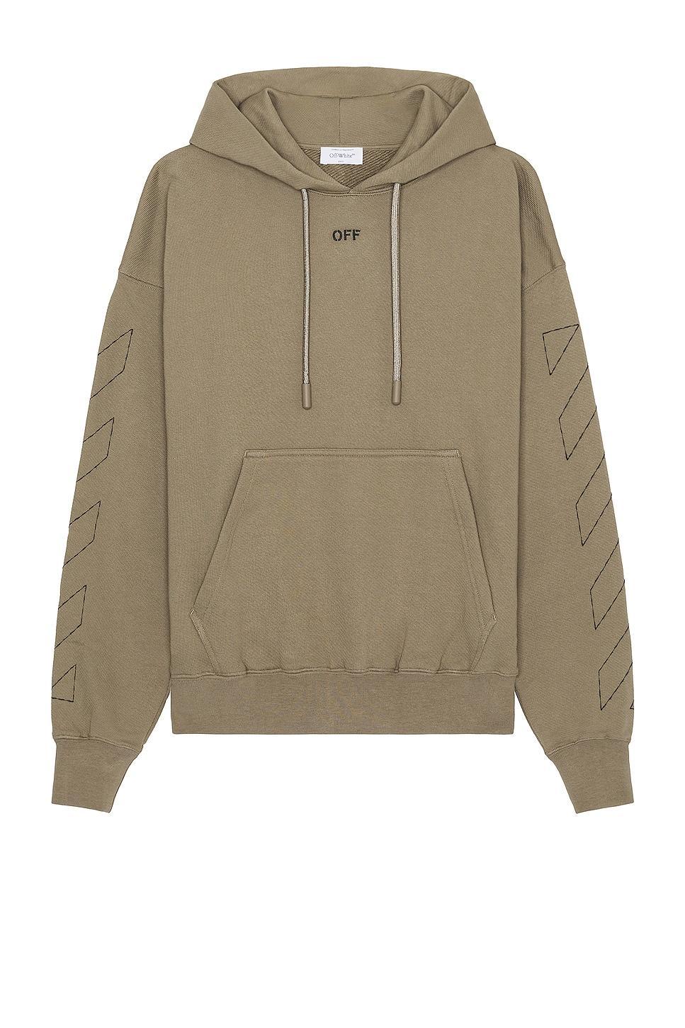 OFF-WHITE Off Stitch Skate Hoodie in Beige - Brown. Size XL/1X (also in L, M, S). Product Image