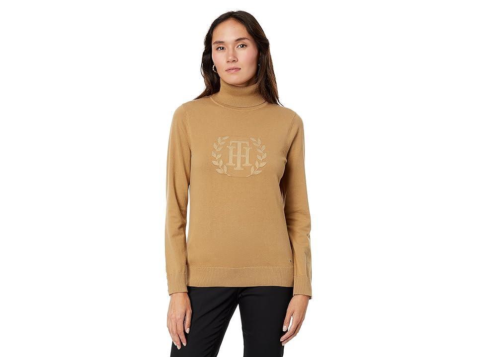 Tommy Hilfiger Crest Turtleneck Sweater (Tigerd Eye Multi) Women's Sweater Product Image