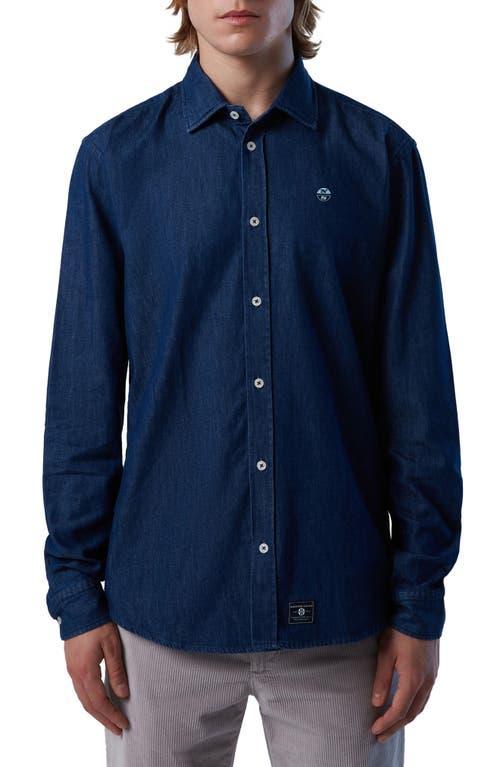 NORTH SAILS Logo Embroidered Denim Button-Down Shirt Product Image