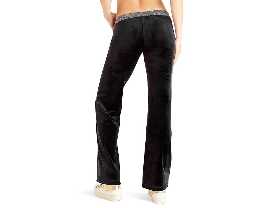 Juicy Couture Pull-On Track Pants with Rib and Bling (Liquorice) Women's Casual Pants Product Image