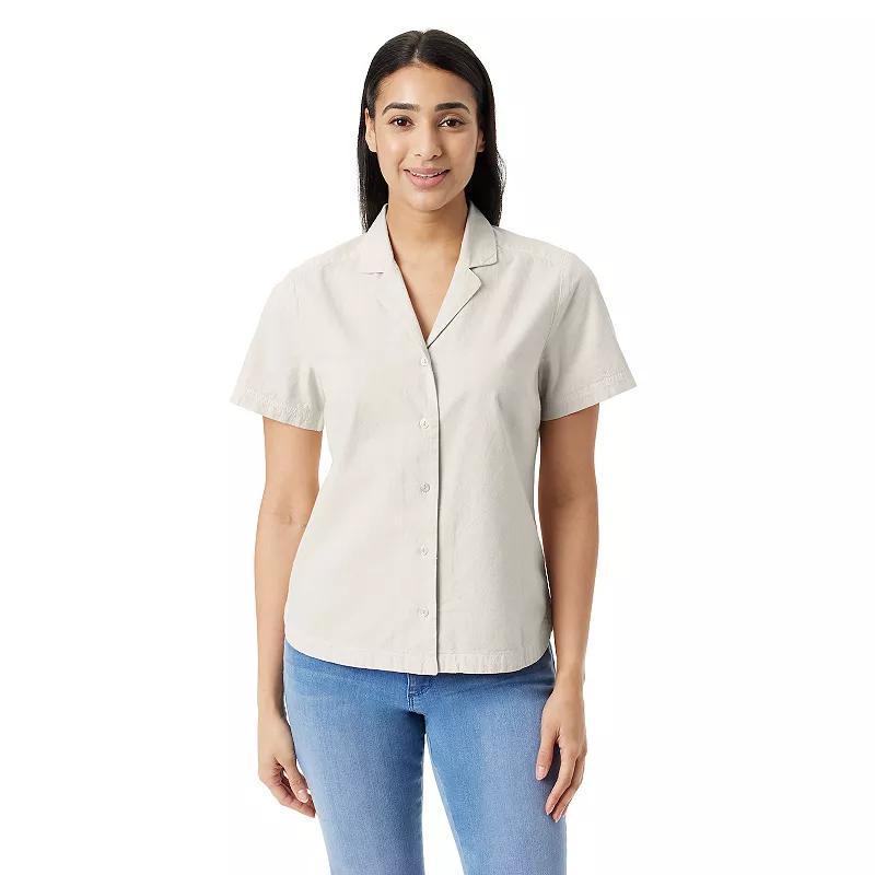 Womens Gloria Vanderbilt Camp Shirt Black Affair Product Image