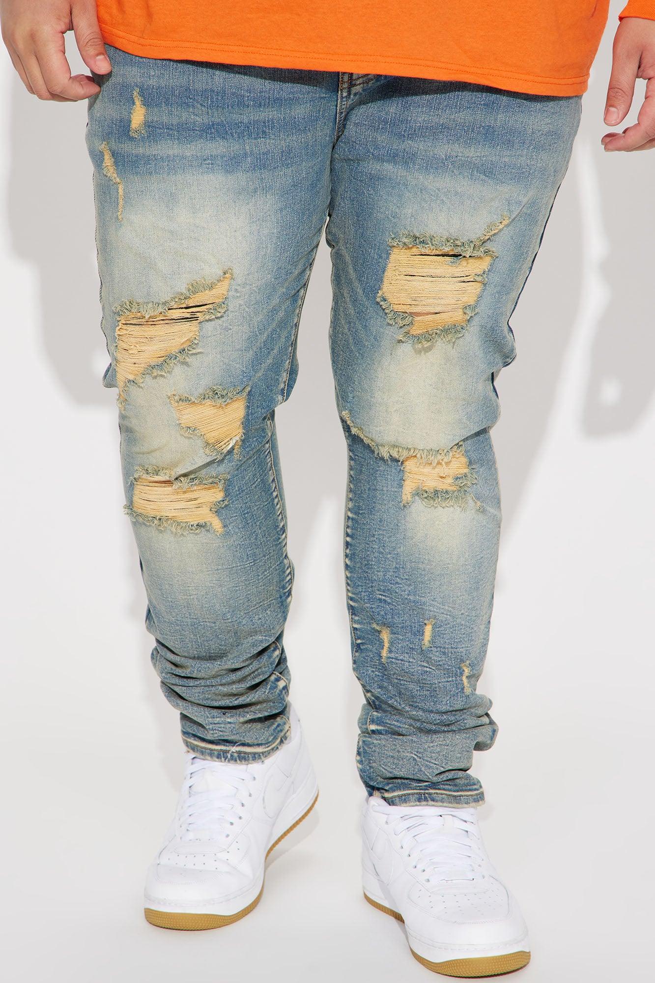 Feeling Irresistible Stacked Skinny Jeans - Vintage Blue Wash Product Image