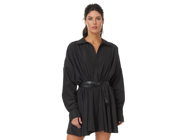 Norma Kamali Super Oversized Boyfriend NK Shirt Flared Mini Dress Women's Clothing Product Image