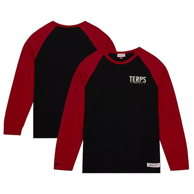 Mens Mitchell & Ness Maryland Terrapins Legendary Slub Raglan Long Sleeve T-Shirt Product Image