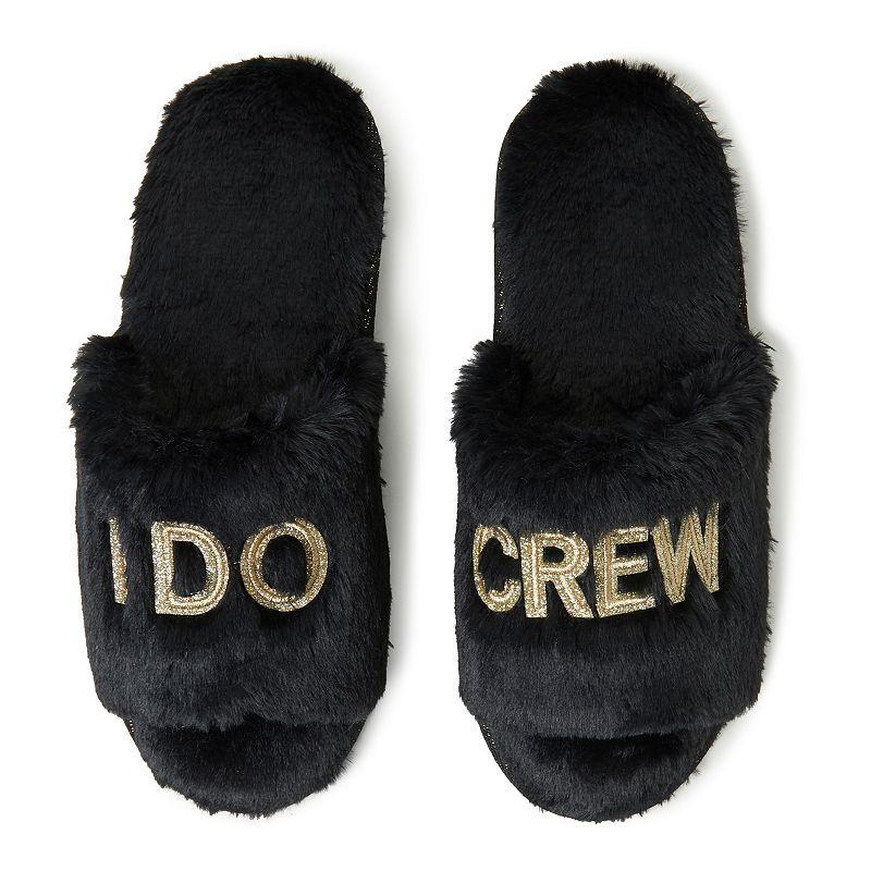 Dearfoams I Do Faux-Fur Bridal Womens Slide Slippers Product Image