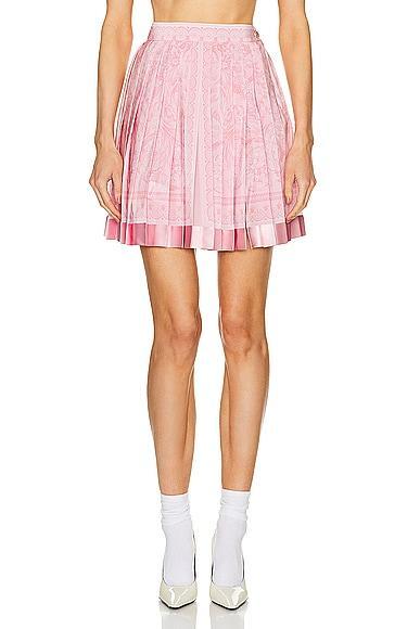 VERSACE Baroque Print Skirt in Pink Product Image